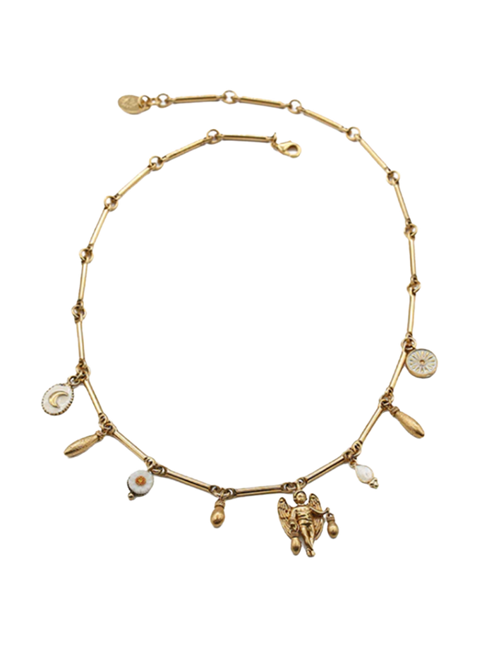 LA2L Angel Tassel Layered 18K Gold Filled Necklace | LE FIGUE NEW YORK