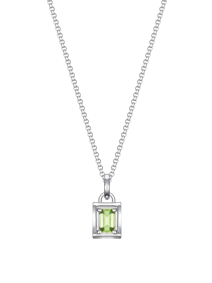 Flit 101 Sand Dune Stone Necklaceperidot Layered Sterling Silver Necklace | LE FIGUE NEW YORK